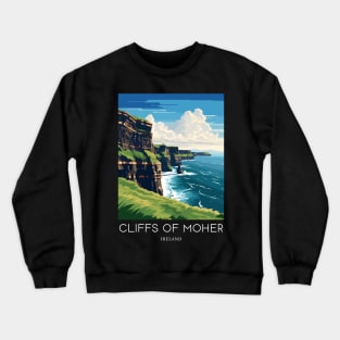 A Pop Art Travel Print of the Cliffs of Moher - The Burren - Ireland Crewneck Sweatshirt